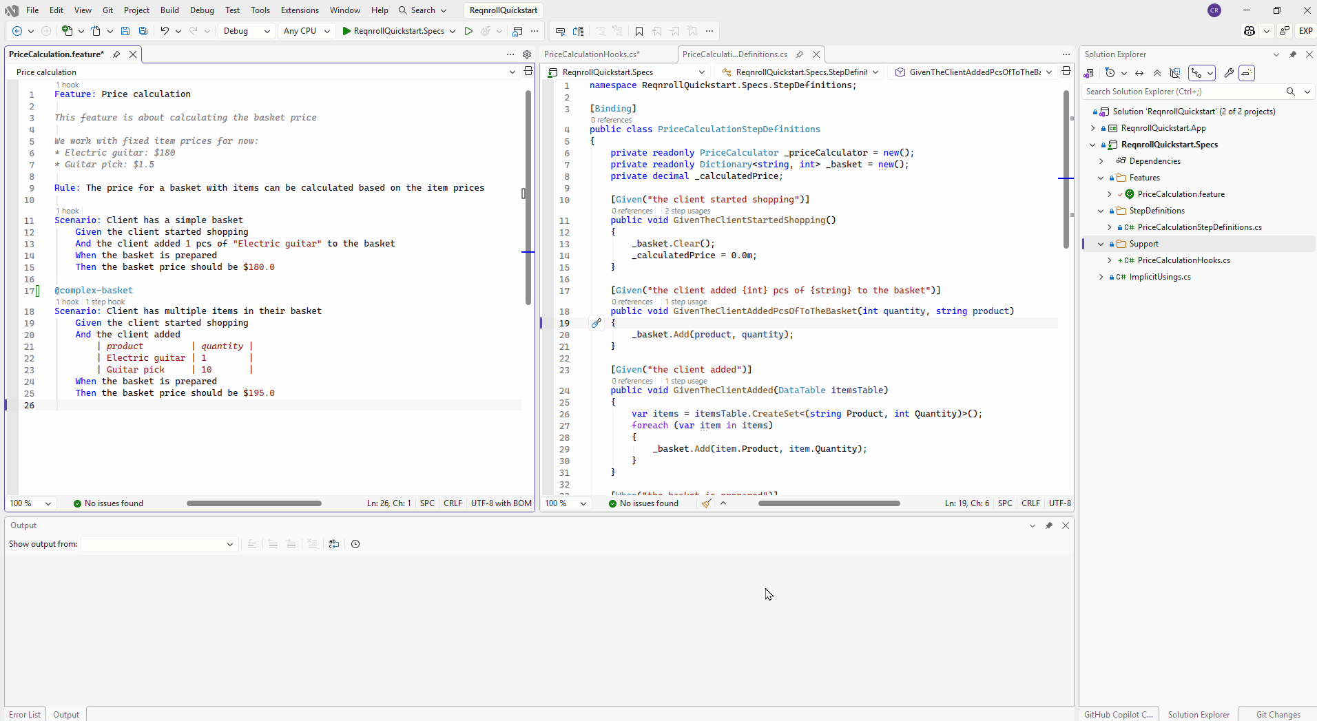 Code Lens — Step & Hook Usage Counts - Reqnroll Documentation