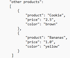product json